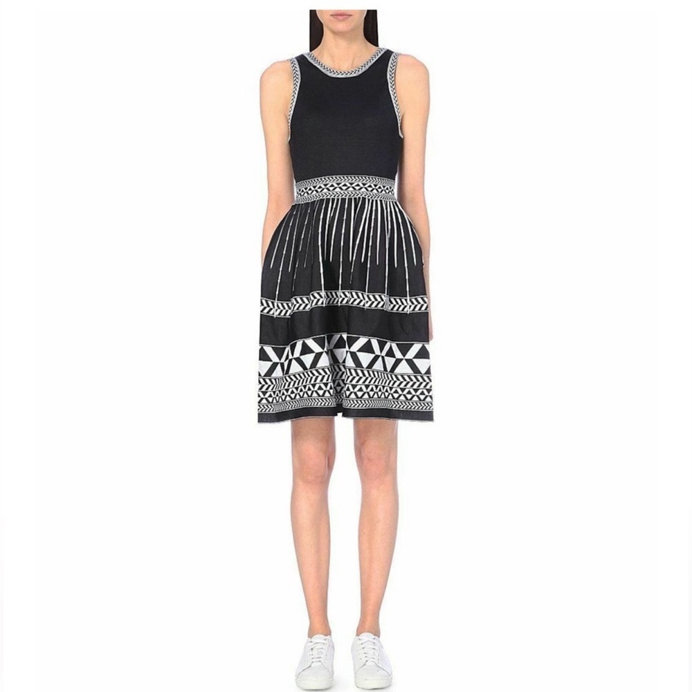 Maje Riviera Black/White Knit Dress Size Small